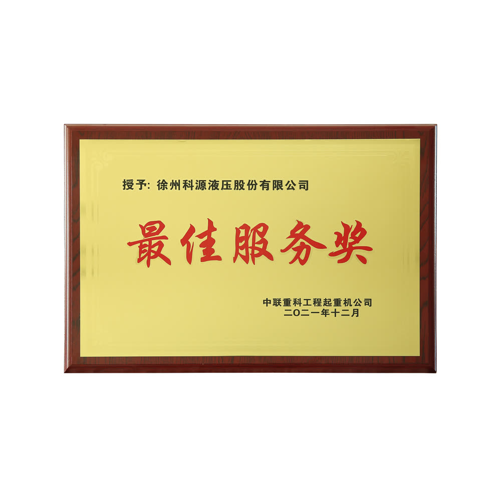 中联最佳服务奖